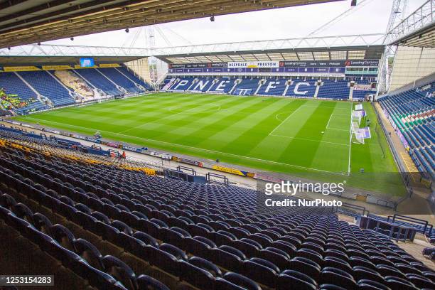 General view of Deepdale Stadium during the Sky Bet Championship match between Preston North End and Sunderland at Deepdale, Preston on Monday 8th...