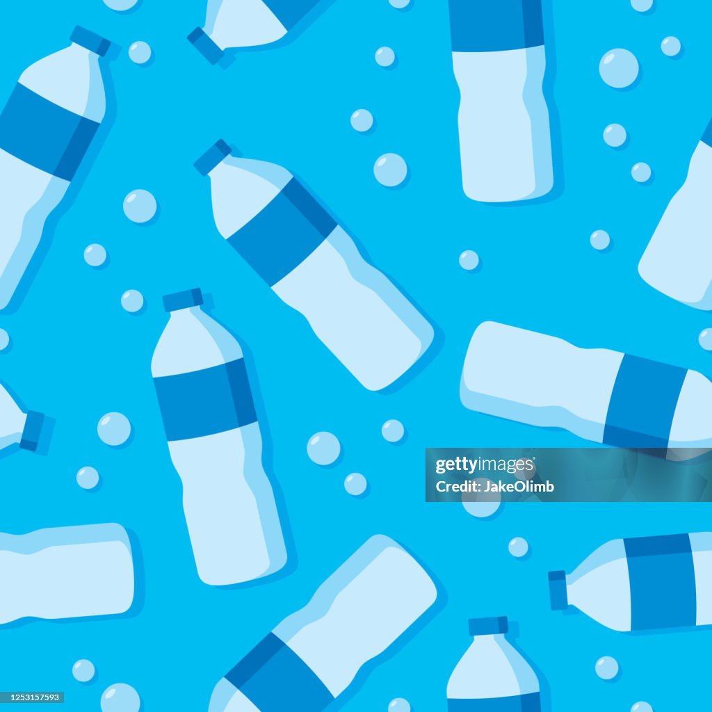 Water Bottle Pattern Flat