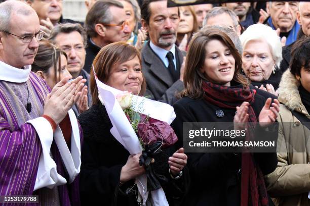 French priest Philippe Desgens , French actress Annie Girardot's daughter Giulia Salvatori , granddaughter Lola Vogel and singer and actress Line...