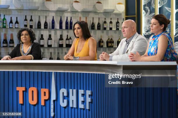 Thali Time" Episode 2010 -- Pictured: Asma Khan, Padma Lakshmi, Tom Colicchio, Gail Simmons --