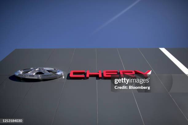 The Chery Automobile Co. Logo at a dealership in Sydney, Australia, on Thursday, May 4, 2023. Chery is the latest Chinese carmaker trying to win over...