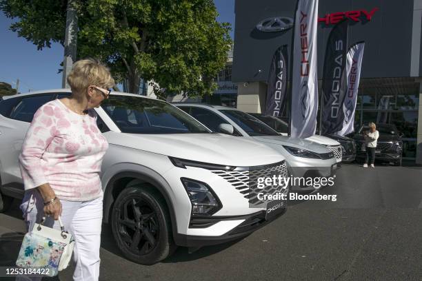 Customer looks at Chery Automobile Co. Omoda 5 vehicles at a dealership in Sydney, Australia, on Thursday, May 4, 2023. Chery is the latest Chinese...