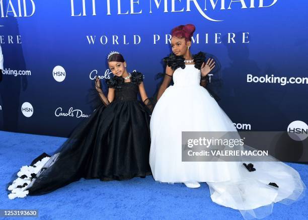 Kulture Kiari Cephus and Kalea Marie Cephus arrive for the world premiere of Disney's "The Little Mermaid" at the Dolby Theatre in Hollywood,...