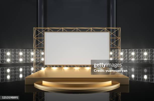 3d rendering performance stage background - stage fotografías e imágenes de stock