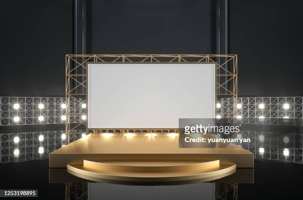 3d rendering performance stage background - palcoscenico foto e immagini stock