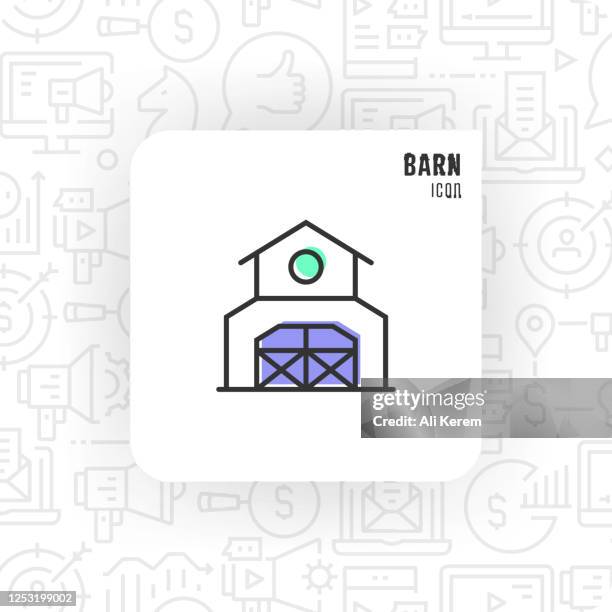ilustraciones, imágenes clip art, dibujos animados e iconos de stock de icono del granero - molino de viento