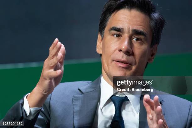 Nuno Matos, chief executive officer of wealth and personal banking at HSBC Holdings Plc, speaks during the Bloomberg Wealth Asia summit in Hong Kong,...