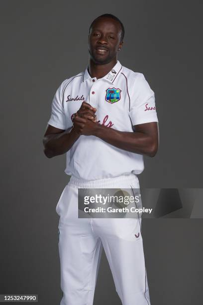 Kemar Roach of the West Indies poses for a portrait at Emirates Old Trafford on June 28, 2020 in Manchester, England.
