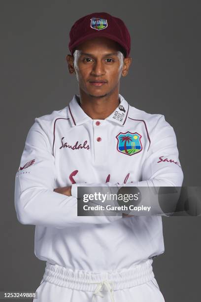 Shane Dowrich of the West Indies poses for a portrait at Emirates Old Trafford on June 28, 2020 in Manchester, England.