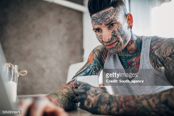 1,145 Man Covered In Tattoos Photos and Premium High Res Pictures - Getty  Images