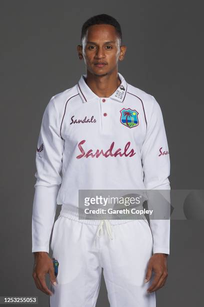 Shane Dowrich of the West Indies poses for a portrait at Emirates Old Trafford on June 28, 2020 in Manchester, England.