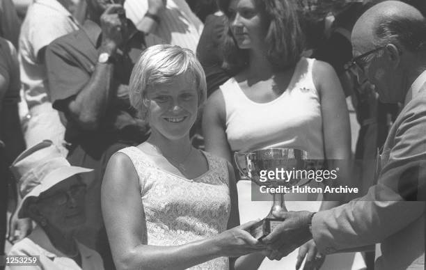 English Tennis player Sue Barker on her way to victory in the French Championships. She beat Russian Renata Tomanova in three sets. Mandatory Credit:...