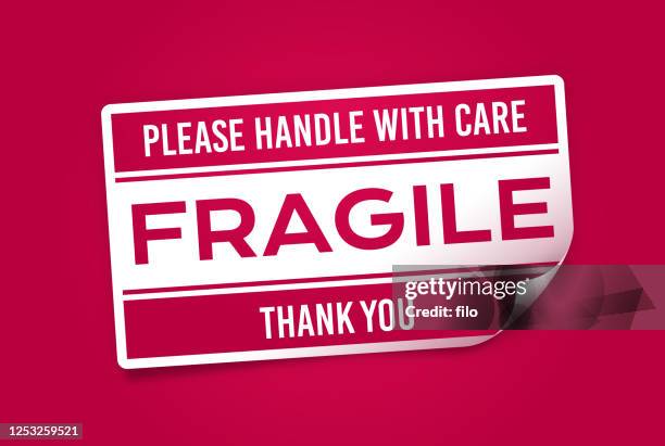 fragile sticker - fragile sign stock illustrations