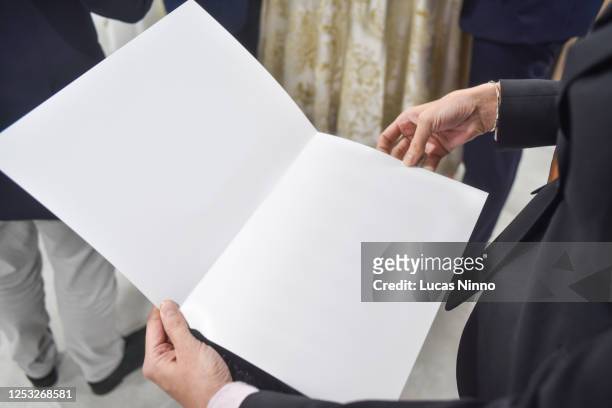 template - blank folded paper - flyers business people bildbanksfoton och bilder