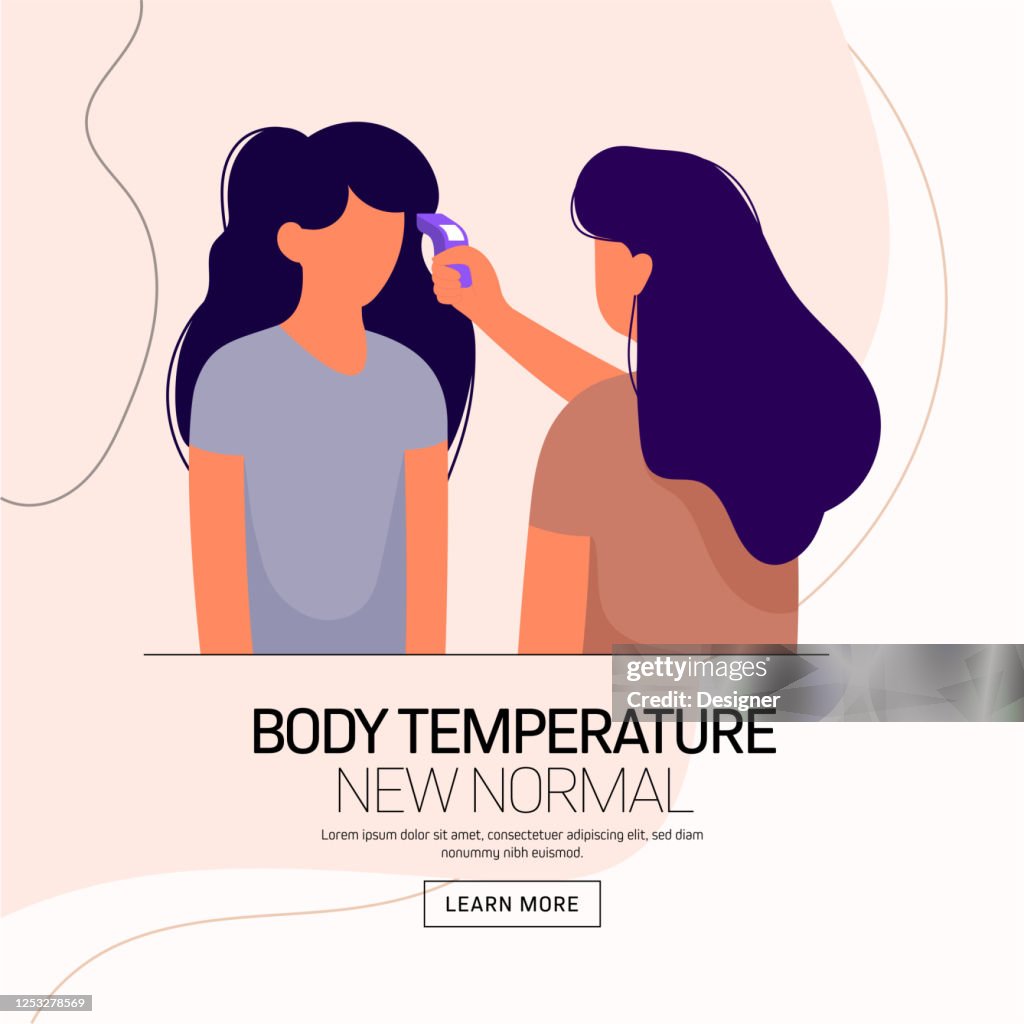 The New Normal Concept Body Temperature Vector Illustration High-Res ...