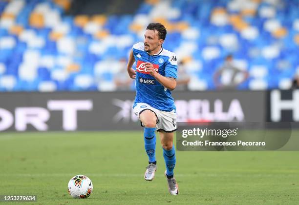 Mario Rui of SSC Napoli during the Serie A match between SSC Napoli and SPAL at Stadio San Paolo on June 28, 2020 in Naples, Italy.