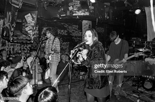 British rock band Slowdive performing at CBGB's in New York City on April 7, 1994.