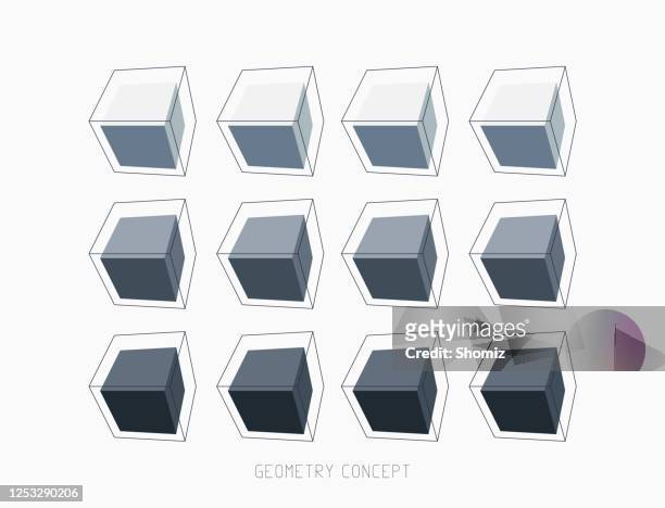 vector color box pattern cube - rubix cube stock illustrations