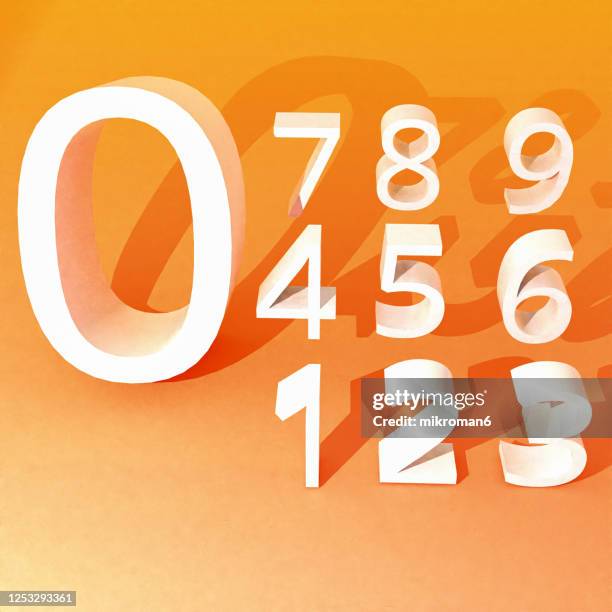 numbers, 3d concept - zero imagens e fotografias de stock