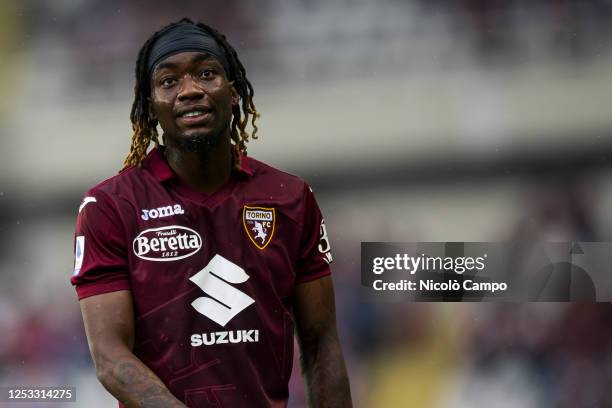 Yann Karamoh of Torino FC looks on during the Serie A football match between Torino FC and AC Monza. The match ended 1-1 tie.