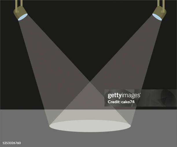 illustrazioni stock, clip art, cartoni animati e icone di tendenza di illustrazione vettoriale di luce a due scene - riflettore lenticolare