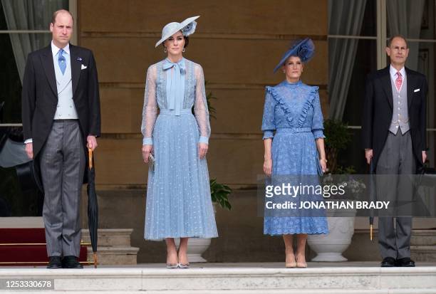 Britain's Prince William, Prince of Wales and Britain's Catherine, Princess of Wales , Britain's Sophie, Duchess of Edinburgh and Britain's Prince...