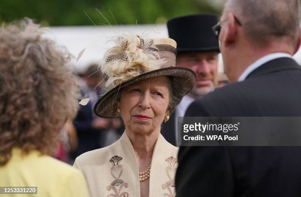 The Princess Royal during a Garden Party in celebration of the coronation at Buckingham Palace, on May 9, 2023 in London, England.