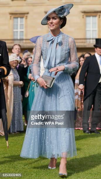Catherine, Princess of Wales during a Garden Party at a celebration of the coronation at Buckingham Palace, on May 9, 2023 in London, England.