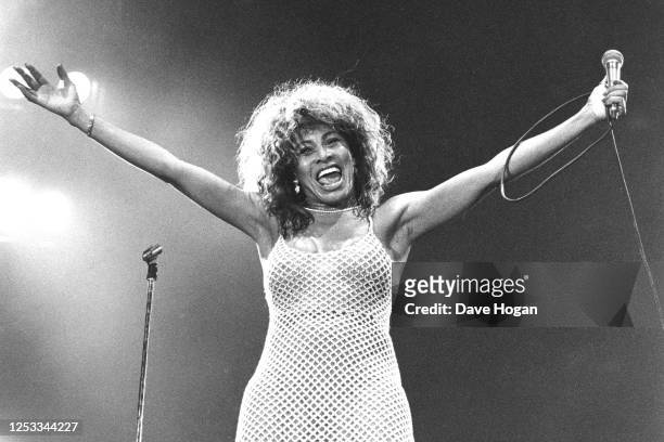 Tina Turner live on stage at Wembley 1990