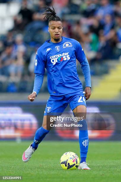 Tyronne Ebuehi of Empoli FC during the Serie A match between Empoli FC and US Salernitana at Stadio Carlo Castellani, Empoli, Italy on May 8, 2023.