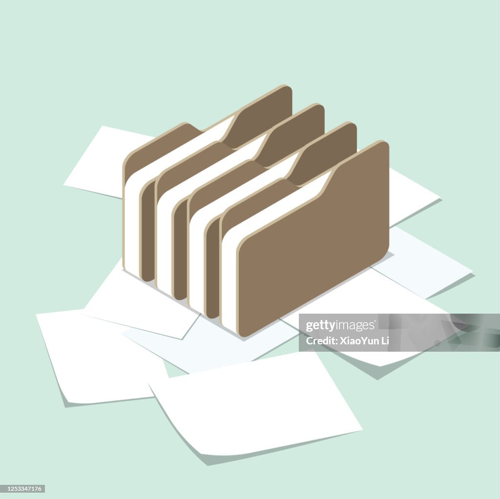 Scatterd Paper Files Scattered Papers Clipart