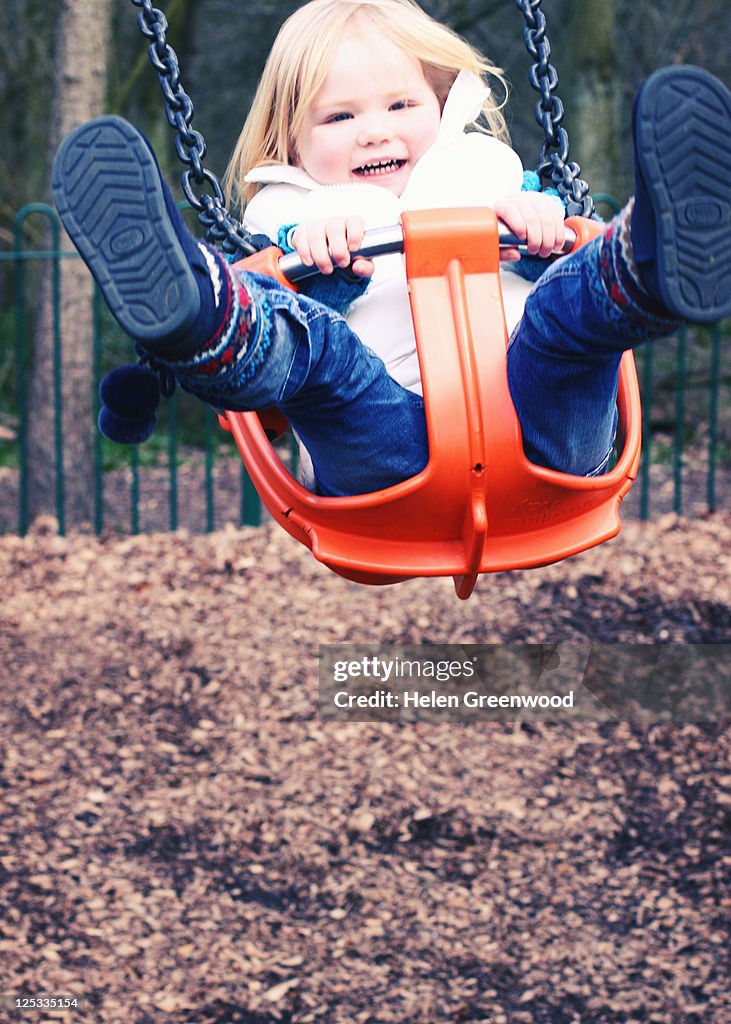 Girl on swing