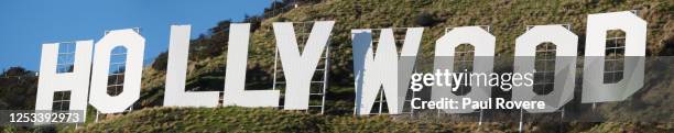 Panoramic view of the Hollywood sign on December 15 in Los Angeles, California. Originally created in 1923 as a temporary advertisement for a local...