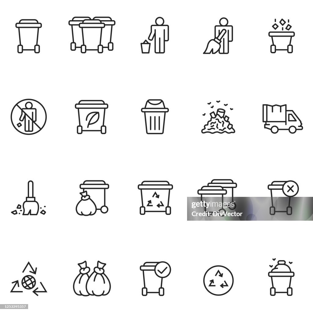 Set di icone Garbage