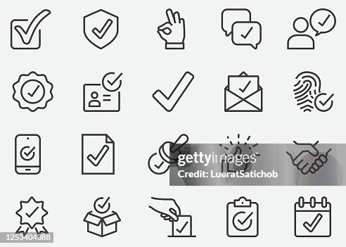Approve Line Icons Approve Line Icons