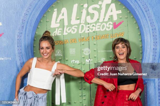 Silvia Alonso and Maria Leon attend 'La Lista De Los Deseos' photocall at Urso Hotel on June 30, 2020 in Madrid, Spain.