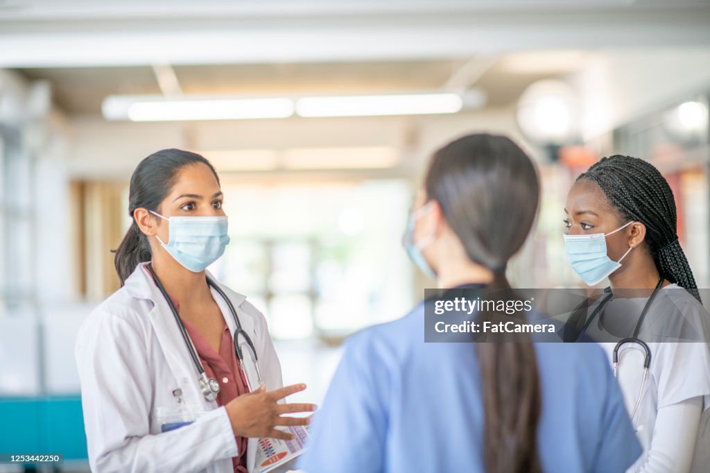 Healthcare professionals in mask