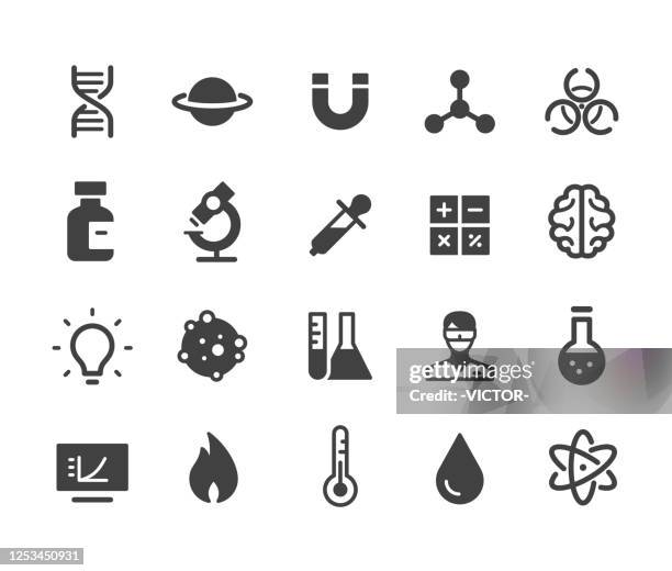 science icons - classic series - magnet stock illustrations