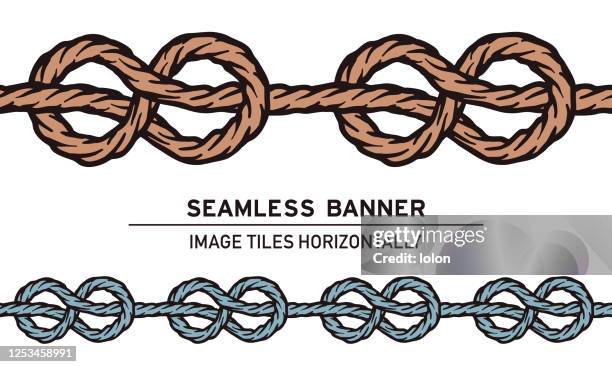 Tilable Rope 163 Rope Knot Background High Res Illustrations - Getty Images