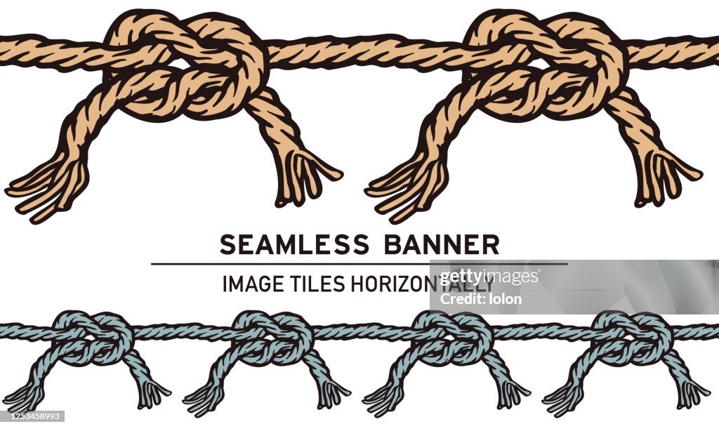Ring Ropes Banner Tileable Rope Banners On White Background High-Res Vector Graphic ...