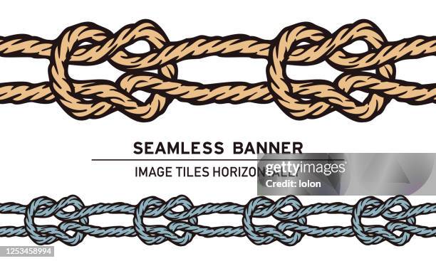 Tileable Rope Banners On White Background High-Res Vector Graphic ...