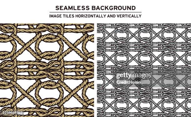 ilustrações de stock, clip art, desenhos animados e ícones de tileable rope background on white - amarras