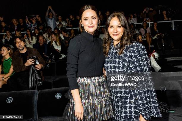 Rose Byrne, Rashida Jones attend the Chanel 2024 Ready To Wear Collection Runway Show at Paramount Studios on May 9, 2023 in Los Angeles, California.
