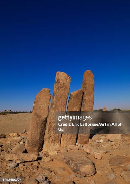 Al-rajajil standing stones, Al-Jawf Province, Sakaka, Saudi Arabia on January 20, 2010 in Sakaka, Saudi Arabia.