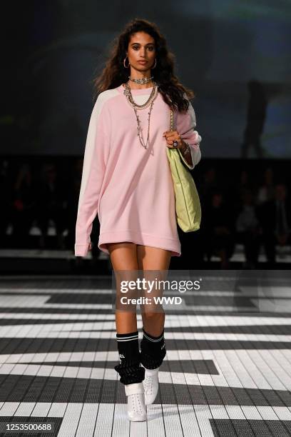 Model on the runway at Chanel Cruise 2024 Ready To Wear Fashion Show at Paramount Studios on May 9, 2023 in Los Angeles, California.