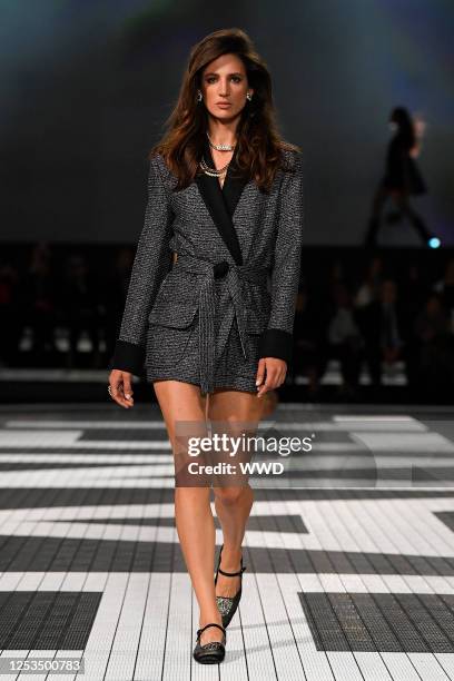 Model on the runway at Chanel Cruise 2024 Ready To Wear Fashion Show at Paramount Studios on May 9, 2023 in Los Angeles, California.