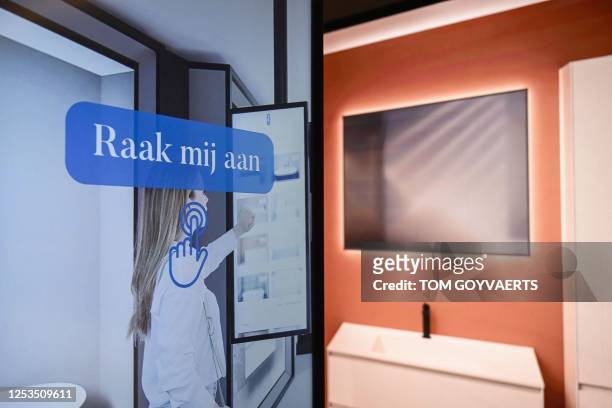Illustration picture taken during a Press moment by sanitary and heating specialist Van Marcke about a brand new showroom concept without revealing...
