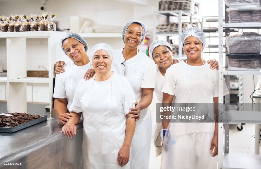 Best employees of chocolate factory