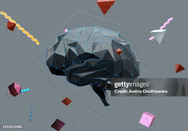 artificial intelligence brain - brain training stock-fotos und bilder