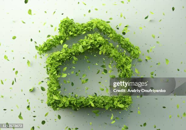 green home - architettura ecologica foto e immagini stock